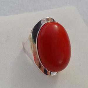 Anillo Plata y Material Natural