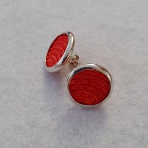 Aros Plata y Material Natural