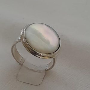 Anillo Plata y Material Natural
