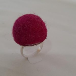 Anillo Plata y Material Natural