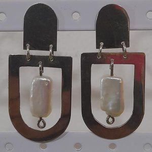 Aros Plata con material natural