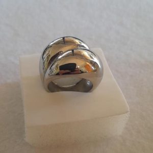 Anillo Acero Plateado
