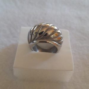 Anillo Acero Plateado