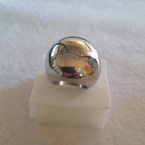 Anillo Acero Plateado